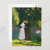 Lesbische Lovers door Monet Briefkaart (Voorkant / Achterkant)