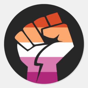 Lesbische macht ronde sticker