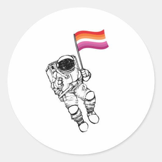 Lesbische Moonwoman Pride Ronde Sticker (Voorkant)