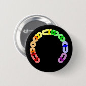 Lesbische Morse Code Arc Ronde Button (Voorkant /achterkant)