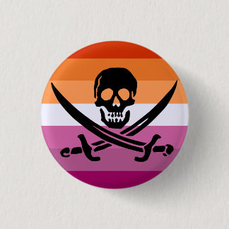 Lesbische Pirate Pride Flag Button