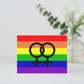 Lesbische Pride Briefkaart (Staand voorkant)