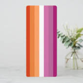 Lesbische Pride Flag Roze Sinaasappel Notities Bla (Staand voorkant)