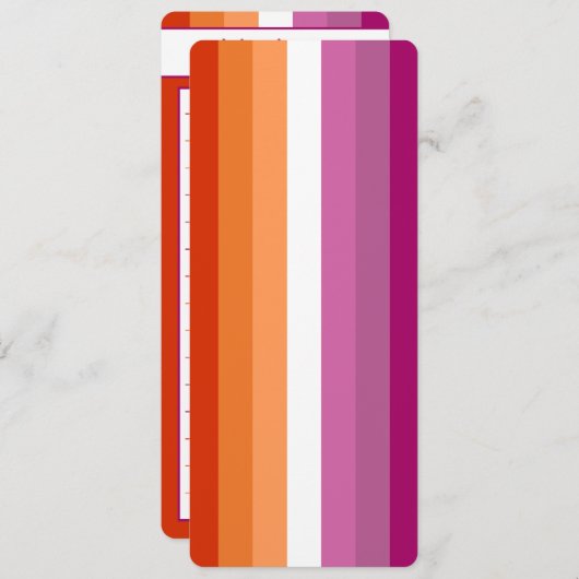 Lesbische Pride Flag Roze Sinaasappel Notities Bla (Voorkant / Achterkant)