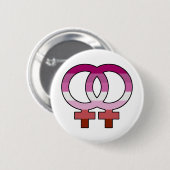 Lesbische Pride Flag Venus Symbol Button Pin (Voorkant /achterkant)