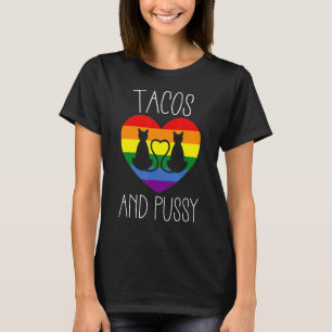 Lesbische pride Gay Pride Stuff Katten en Tacos Lo T-shirt