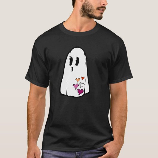 Lesbische Pride Ghost T-shirt (Voorkant)