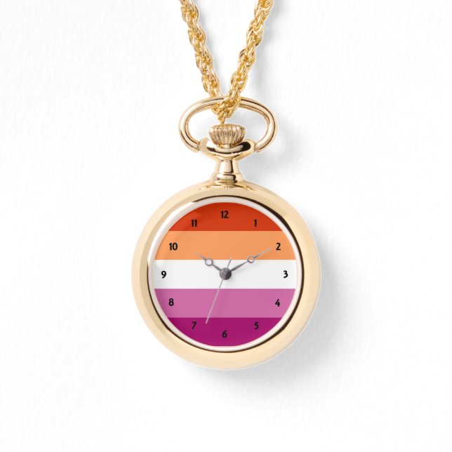Lesbische Pride Horloge (Voorkant)