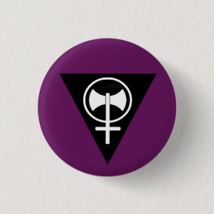 Lesbische Pride-knop - donker paarse Ronde Button 3,2 Cm