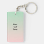 Lesbische Pride Panda's Dragen Regenboogbril Sleutelhanger (achterkant)