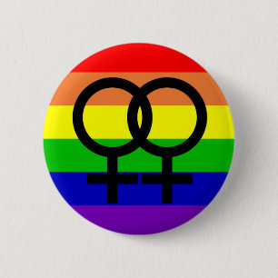 Lesbische Pride Ronde Button 5,7 Cm
