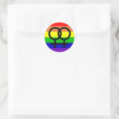 Lesbische Pride Ronde Sticker (Tas)