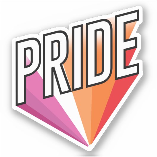 Lesbische Pride Sticker (Voorkant)