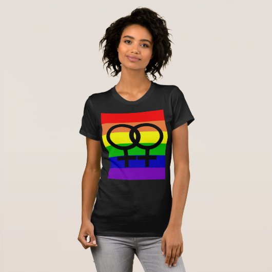 Lesbische Pride T-shirt (Voorkant volledig)