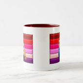 Lesbische Pride Tweekleurige Koffiemok (Center)