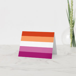 Lesbische Pride-vlag (5 Strepen) Kaart
