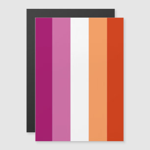 Lesbische Pride-vlag (5 Strepen) Magnetische Uitnodiging