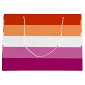 Lesbische Pride-vlag (5 strips) Groot Cadeauzakje (Voorkant)