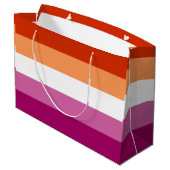 Lesbische Pride-vlag (5 strips) Groot Cadeauzakje (Achterkant Gekanteld)