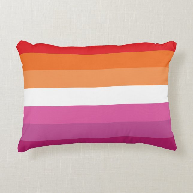 Lesbische Pride-vlag Accent Kussen (Voorkant)