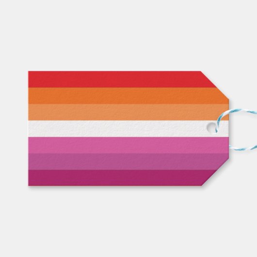 Lesbische Pride-vlag Cadeaulabel (Voorkant (Horizontaal))