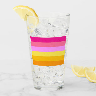 Lesbische Pride-vlag (dageraad) Glas