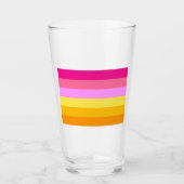 Lesbische Pride-vlag (dageraad) Glas (Voorkant)