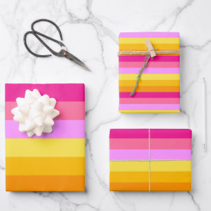 Lesbische Pride-vlag (dageraad) Inpakpapier Vel