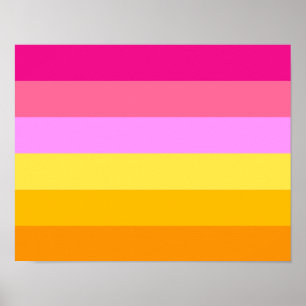 Lesbische Pride-vlag (dageraad) Poster