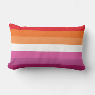 Lesbische Pride-vlag Kussen