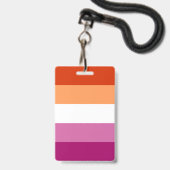 Lesbische Pride Vlag LGBTQ Badge (Voorzijde met lanyard)