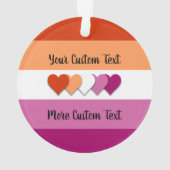 Lesbische pride vlag met tekst ornament (achterkant)