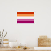 Lesbische Pride vlag Poster (Keuken)