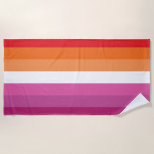 Lesbische Pride-vlag Strandlaken
