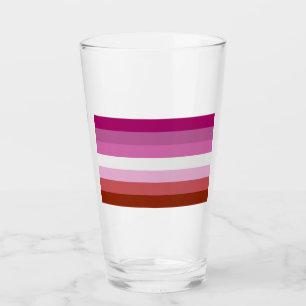 Lesbische Pride-vlag strepen Glas