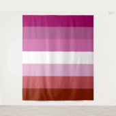 Lesbische Pride Vlag Verticaal Wandkleed (Voorkant)