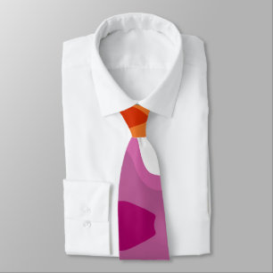 Lesbische Pride Vlaggenverf Swirl Art Stropdas