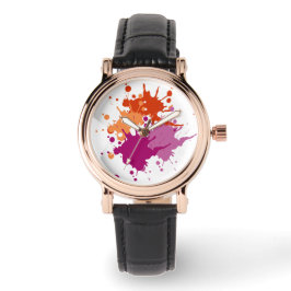 Lesbische Pride Vrouwen Roos Gouden Vintage Horloge
