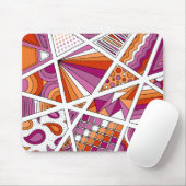 Lesbische Pride Zen Doodle Abstract Modern Roze Muismat (Met muis)