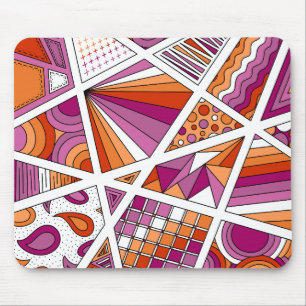 Lesbische Pride Zen Doodle Abstract Modern Roze Muismat