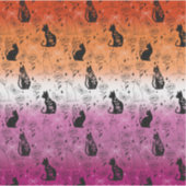 Lesbische Pride Zwarte Kat - Mystieke Heks Sticker (Voorkant)