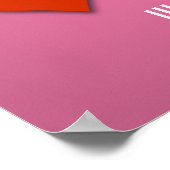 Lesbische prideharten met aangepaste tekst poster (Hoek)