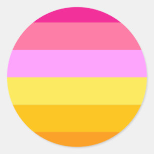 Lesbische Pridevlag (dageraad) Ronde Sticker