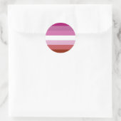 Lesbische pridevlag ronde sticker (Tas)