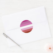 Lesbische pridevlag ronde sticker (Envelop)