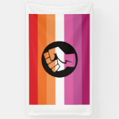 Lesbische protestvlag spandoek (Verticaal)