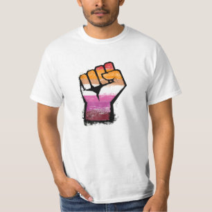 Lesbische protestvuist t-shirt