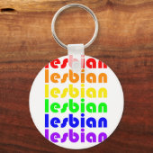 Lesbische regenboog sleutelhanger (Voorkant)