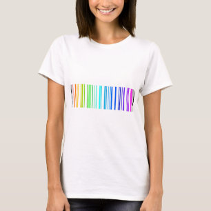 Lesbische regenboogbarcode t-shirt