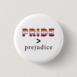Lesbische trots en vooroordeel ronde button 3,2 cm
